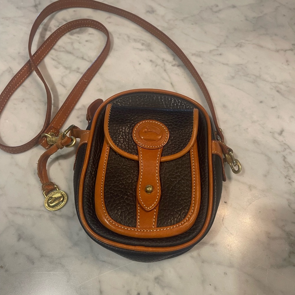 Dooney & Bourke Black and Tan Crossbody Bag